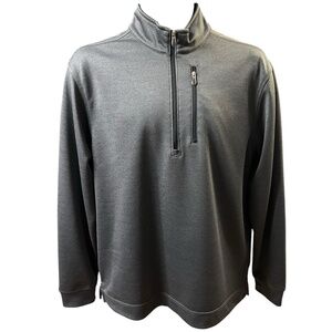 Bolle Mens Golf‎ Quarter Zip Pullover Size M Grey Modern Performance Stretch